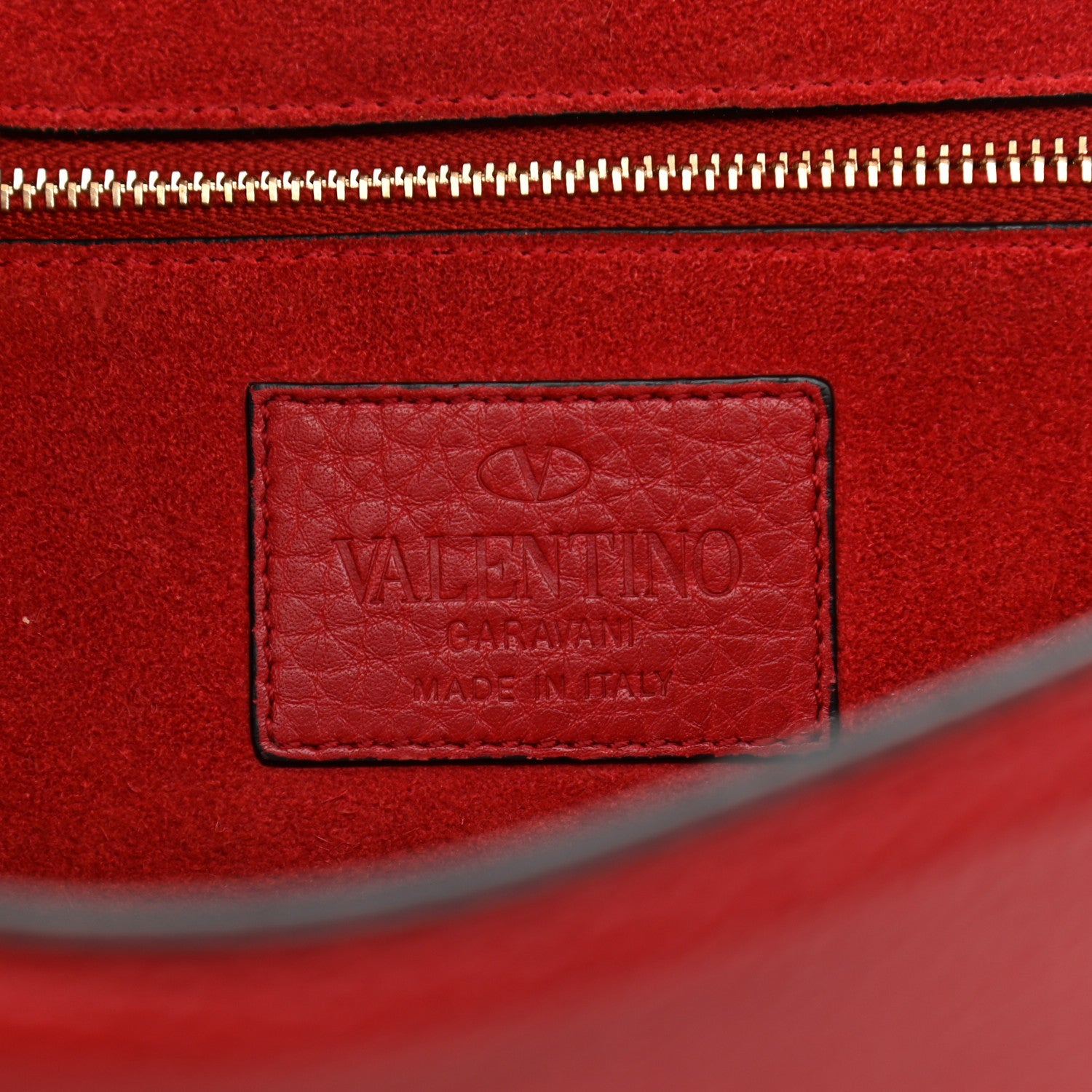 Valentino Garavani Pebbled Calfskin Medium Glam Lock Rockstud Flap Red 6 of 14
