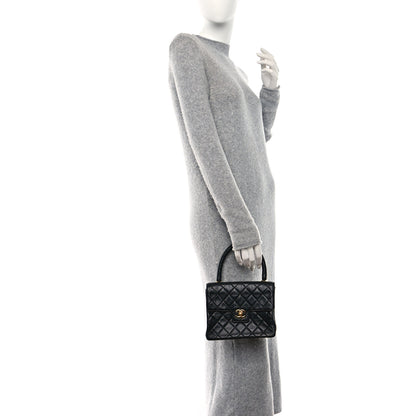 Chanel Lambskin Quilted Mini Kelly Flap Bag Black 2 of 11