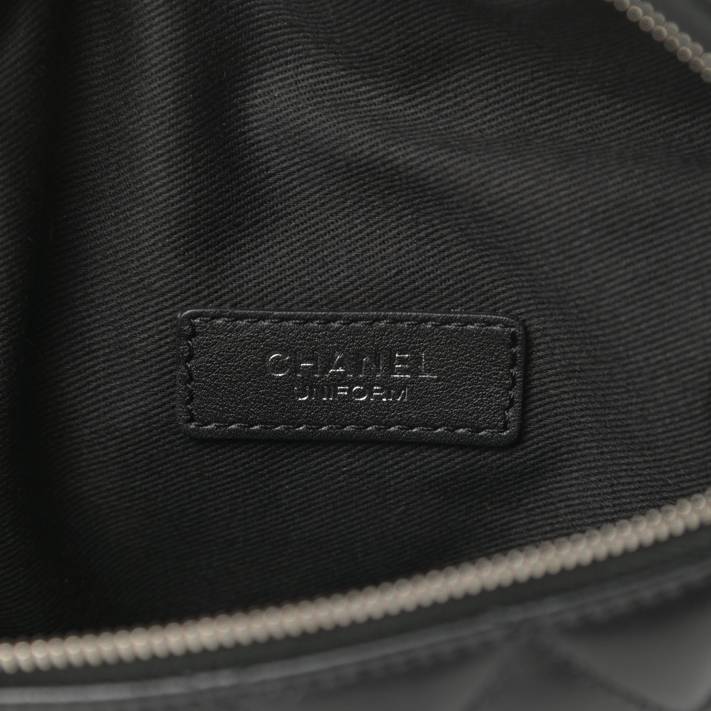 Calfskin Quilted Waist Belt Bag Black