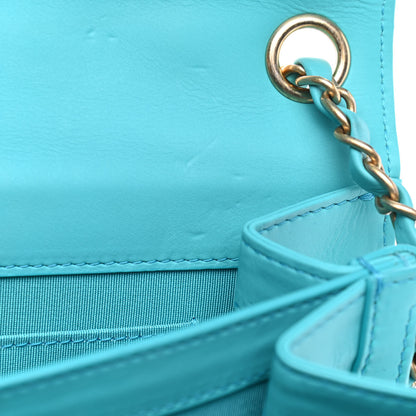 Chanel Calfskin Quilted Medium Everyday Chic Single Flap Turquoise 7 of 10