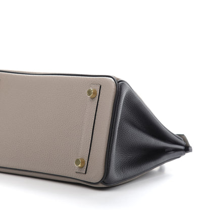 Hermes Togo Horseshoe Birkin 25 Gris Asphalt Black 7 of 12