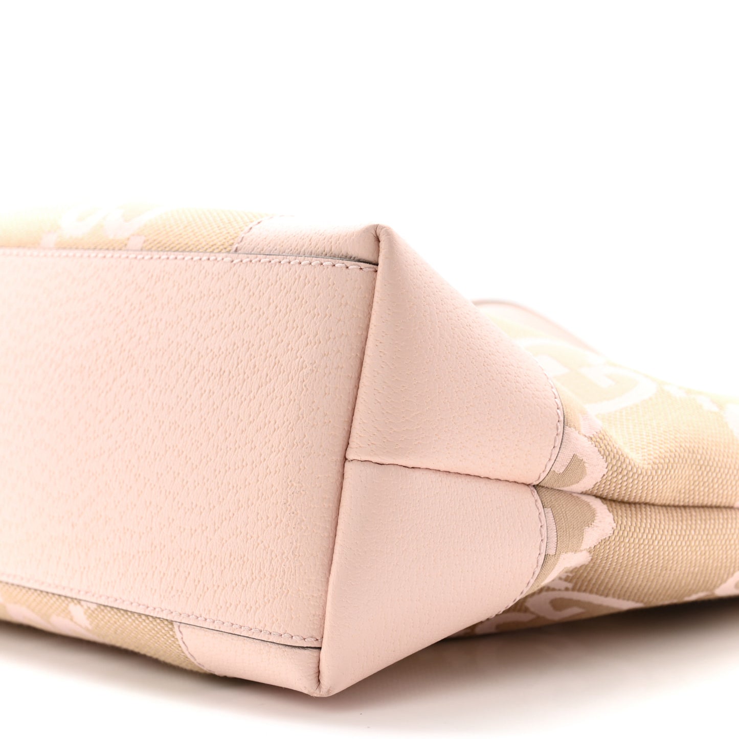 Monogram Jumbo GG Textured Dollar Calfskin Medium Ophidia Shopping Tote Beige Perfect Pink