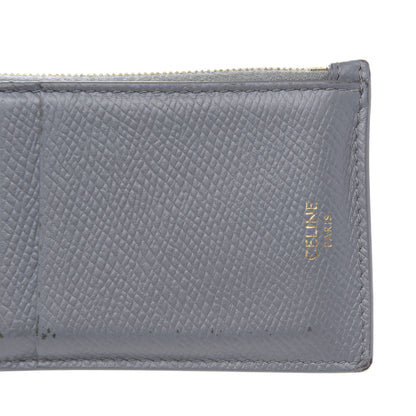 Celine Grained Calfskin Zipped Card Holder Medium Grey 8 of 10