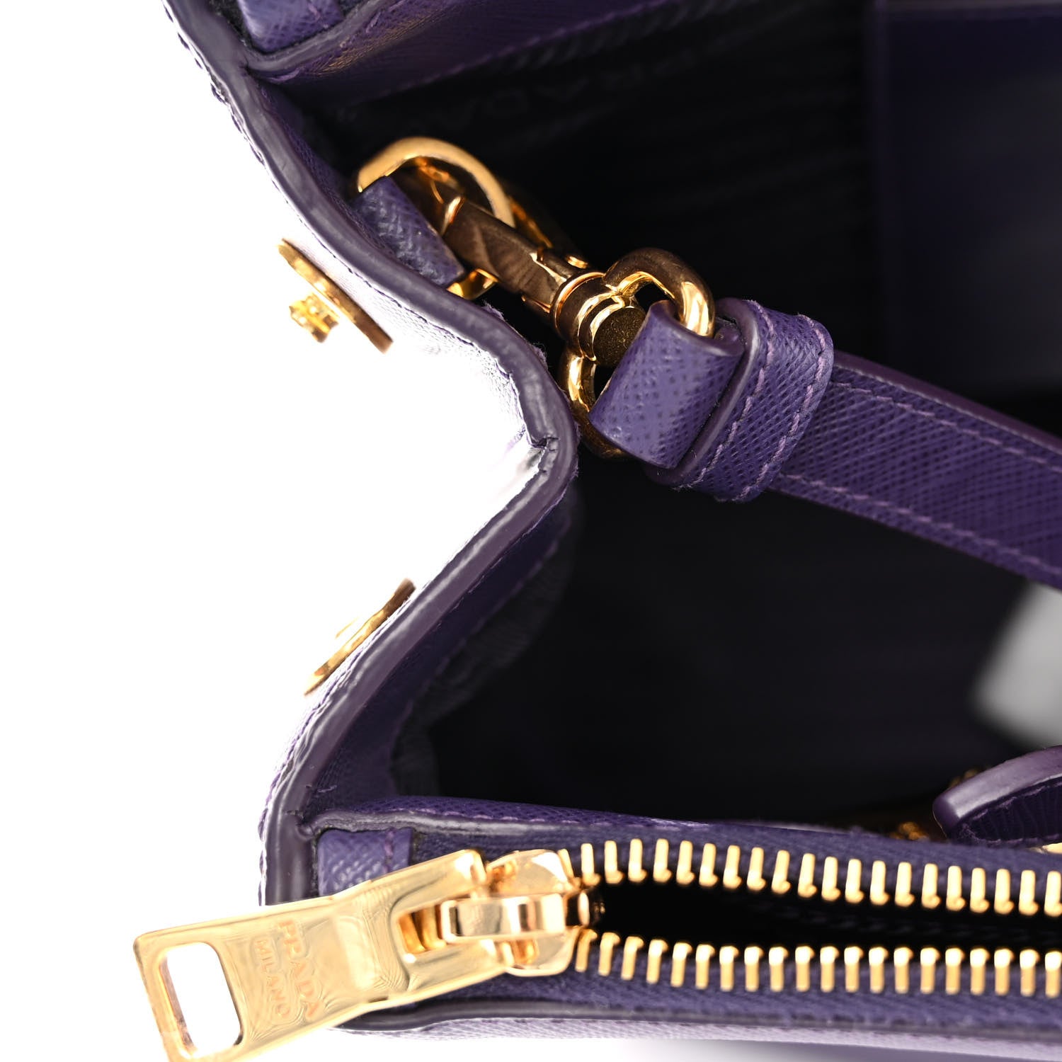 Prada Saffiano Lux Large Galleria Double Zip Tote Uva 15 of 16