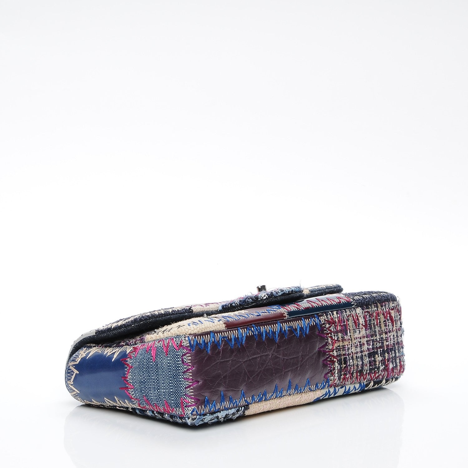 Chanel Denim Tweed Patchwork Medium Single Flap Multicolor 4 of 7