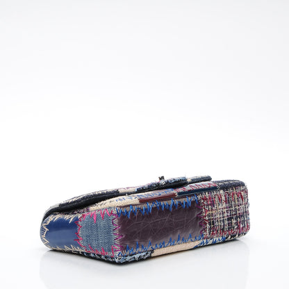 Chanel Denim Tweed Patchwork Medium Single Flap Multicolor 4 of 7