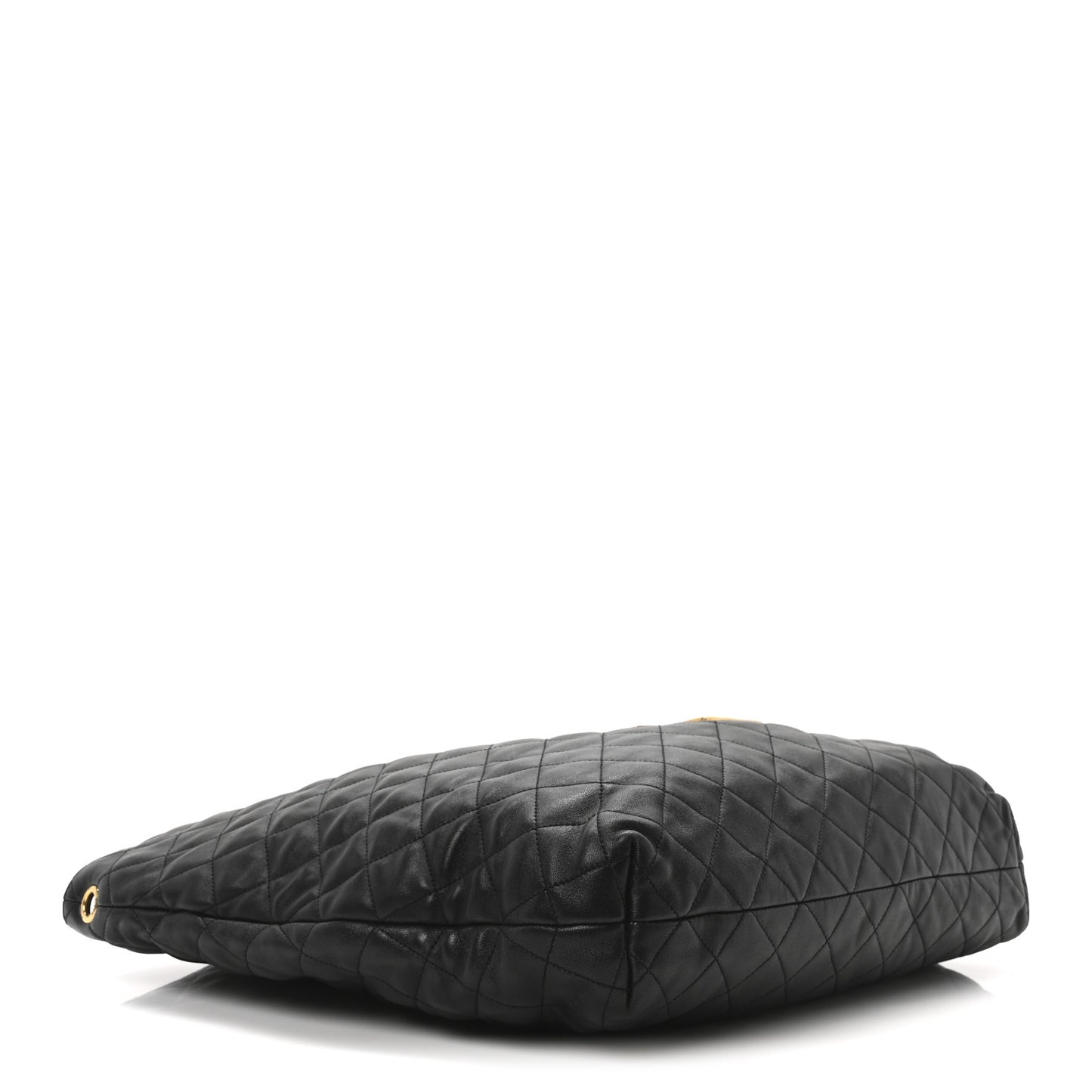 Lambskin Quilted Maxi Icare Shopping Tote Black