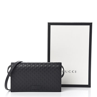 Gucci Microguccissima Crossbody Wallet Black 9 of 9
