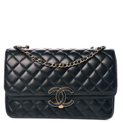 Chanel Lambskin Quilted Large CC Chic Flap Black 1 of 10