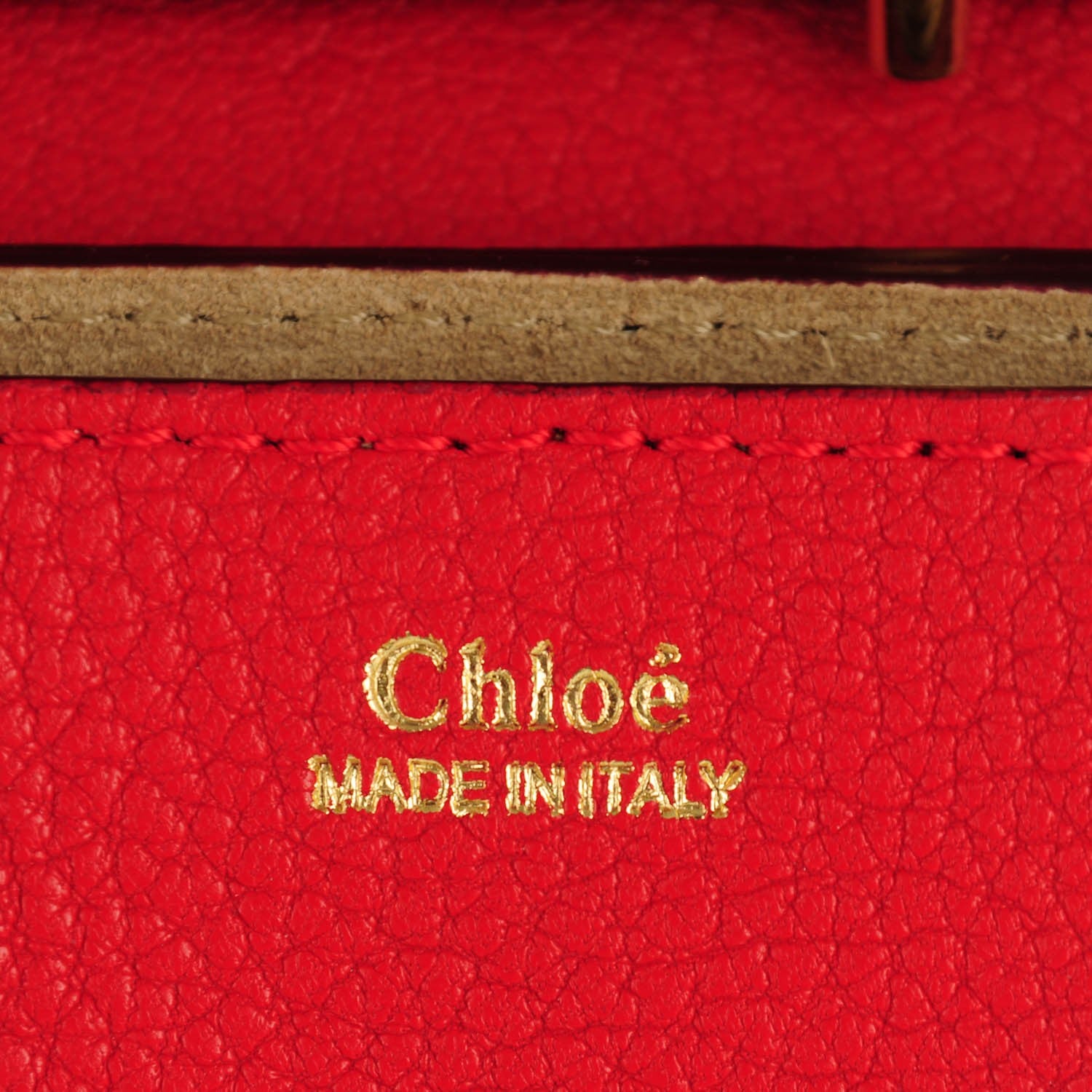 Chloe Grained Lambskin Mini Drew Shoulder Bag Plaid Red 6 of 8