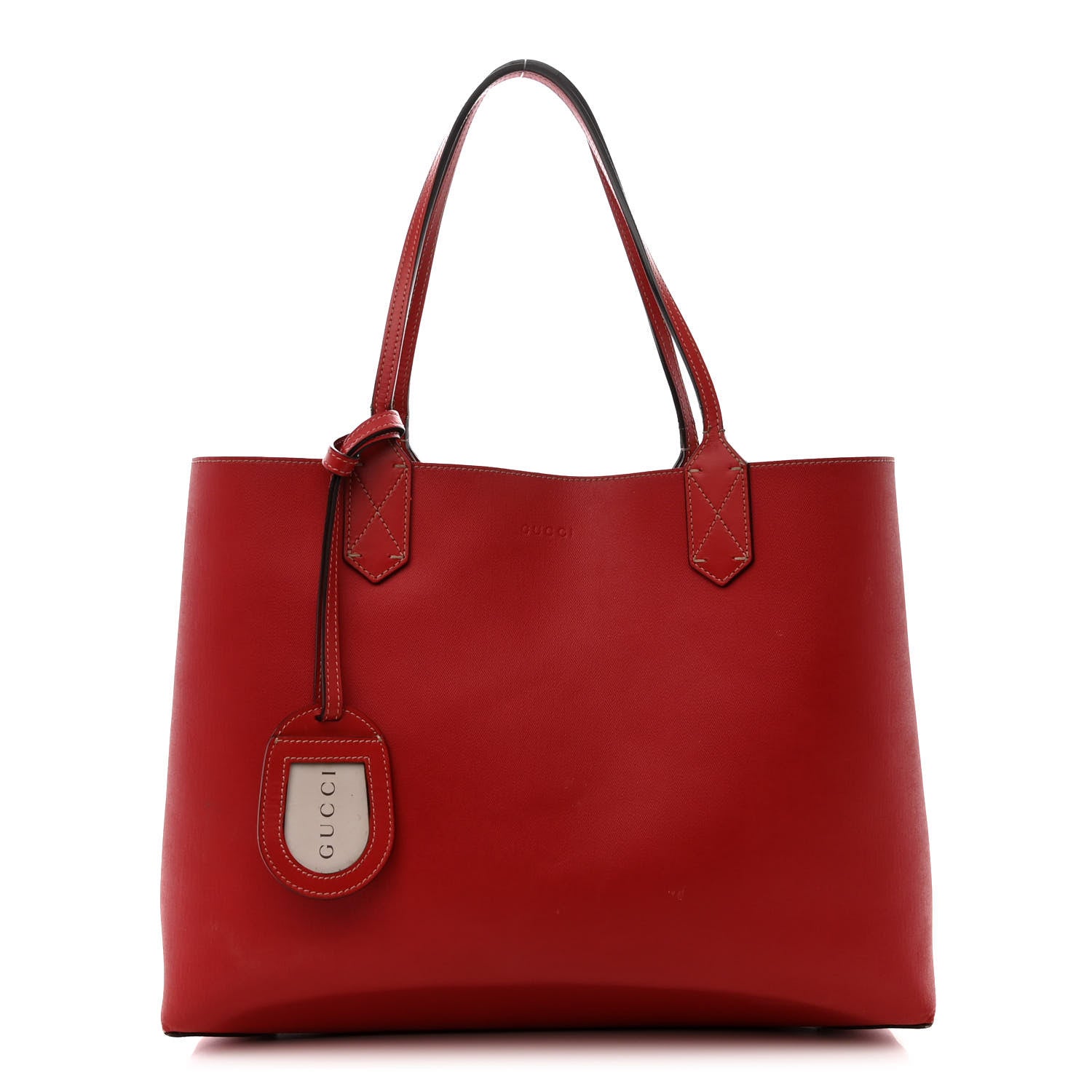 Gucci GG Supreme Monogram Large Reversible Tote Beige Red 3 of 16