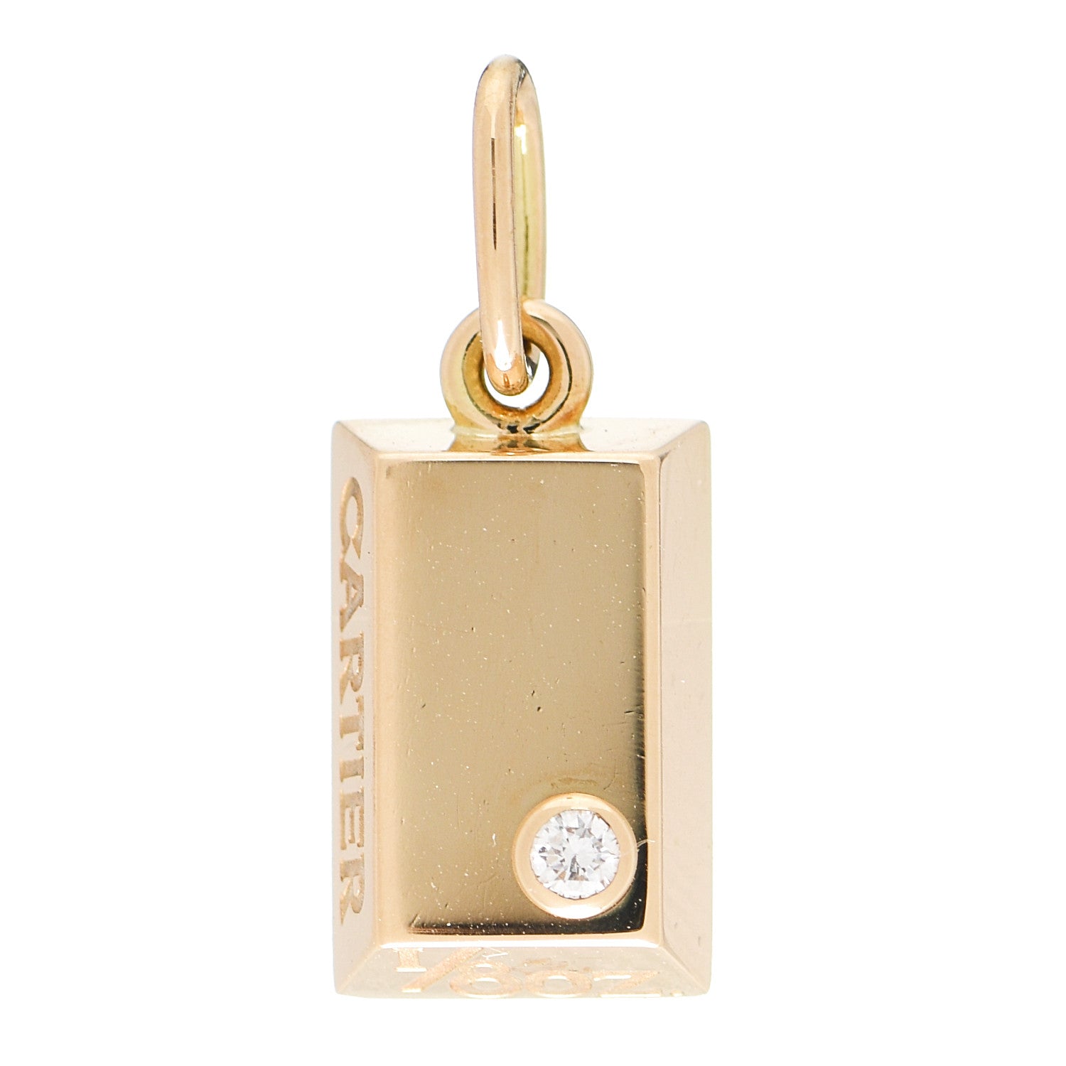 Cartier 18K Yellow Gold Diamond Bar Charm 1 of 3