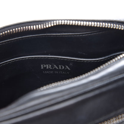 Prada Soft Calfskin Impunture Diagramme Belt Bag Black 5 of 8