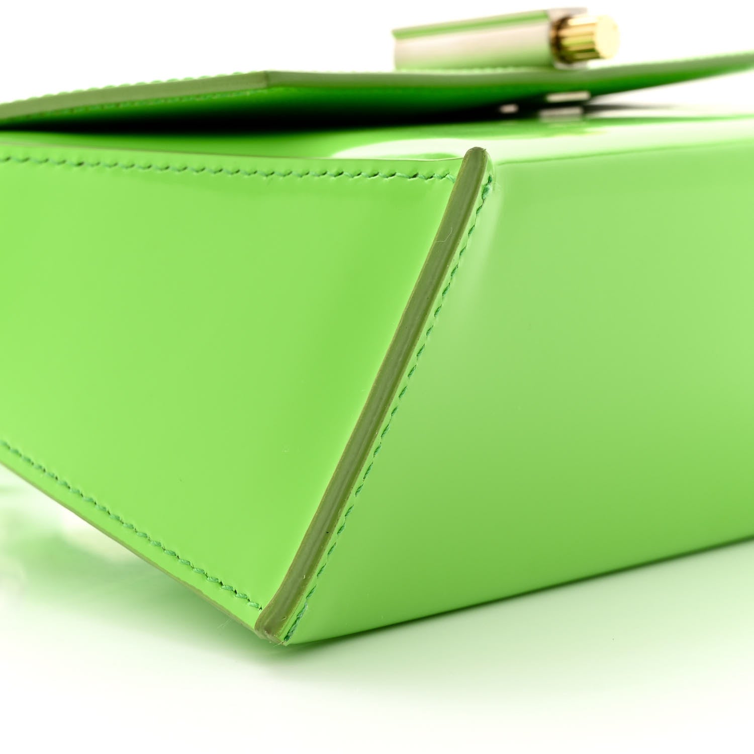 Salvatore Ferragamo Calfskin Geometric Shoulder Bag Green 8 of 13