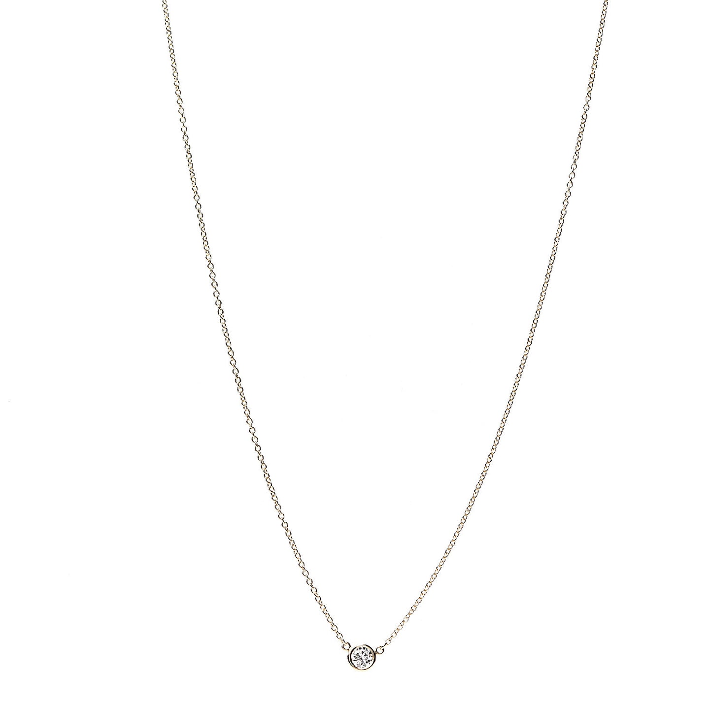 18K Yellow Gold Diamond .19ct Elsa Peretti Diamonds by the Yard Pendant Necklace