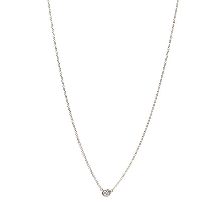 Tiffany 18K Yellow Gold Diamond .19ct Elsa Peretti Diamonds by the Yard Pendant Necklace 1 of 6
