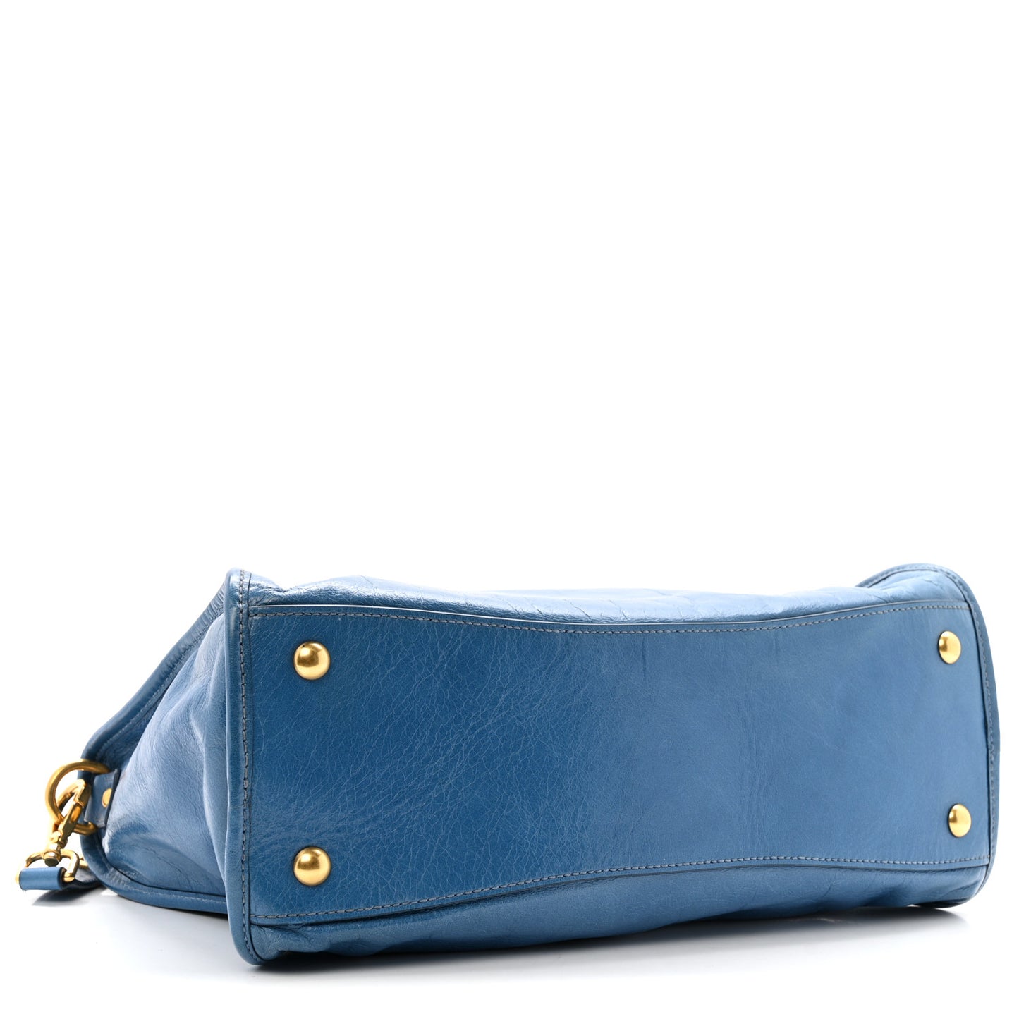Vitello Shine Zip Tote Oceano