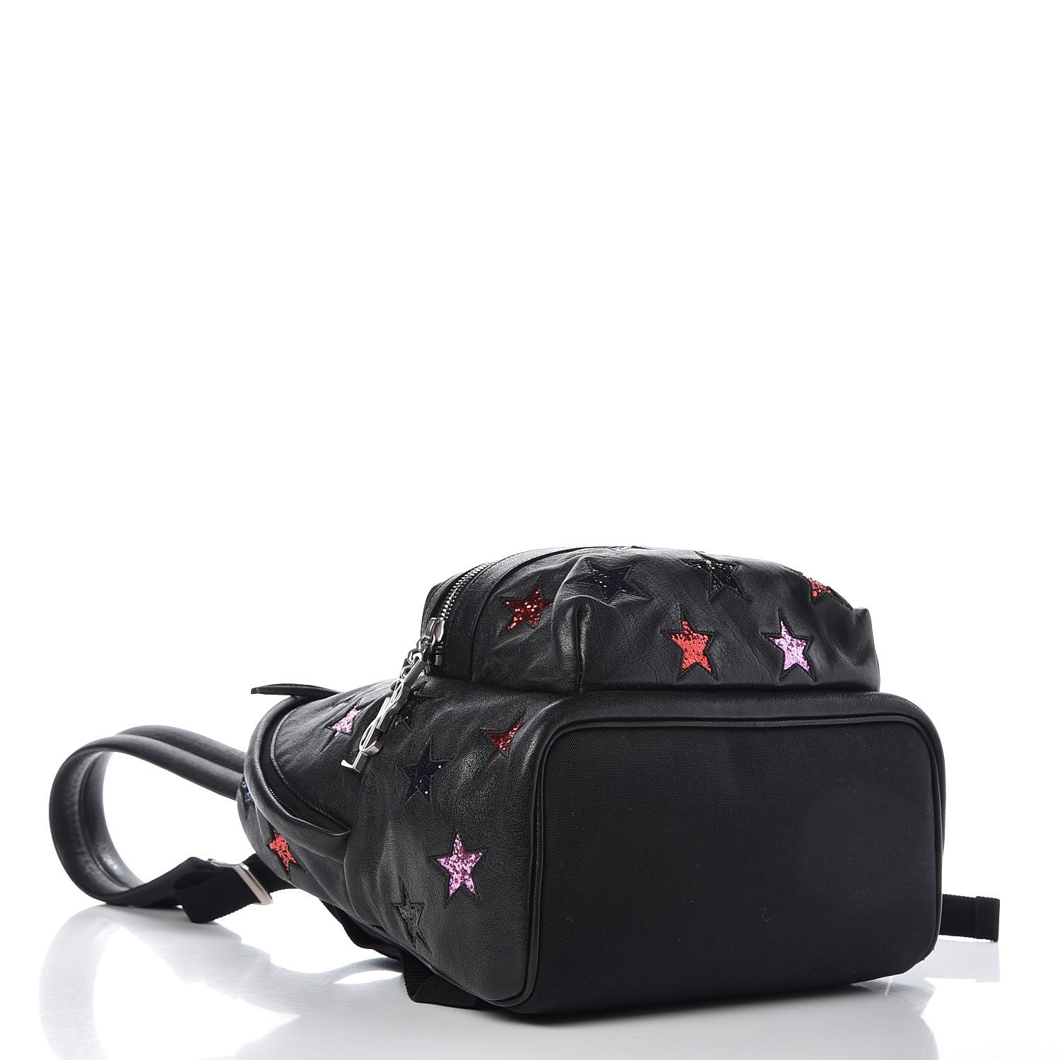 Saint Laurent Lambskin Star Appliqué Mini City California Backpack Black 4 of 9