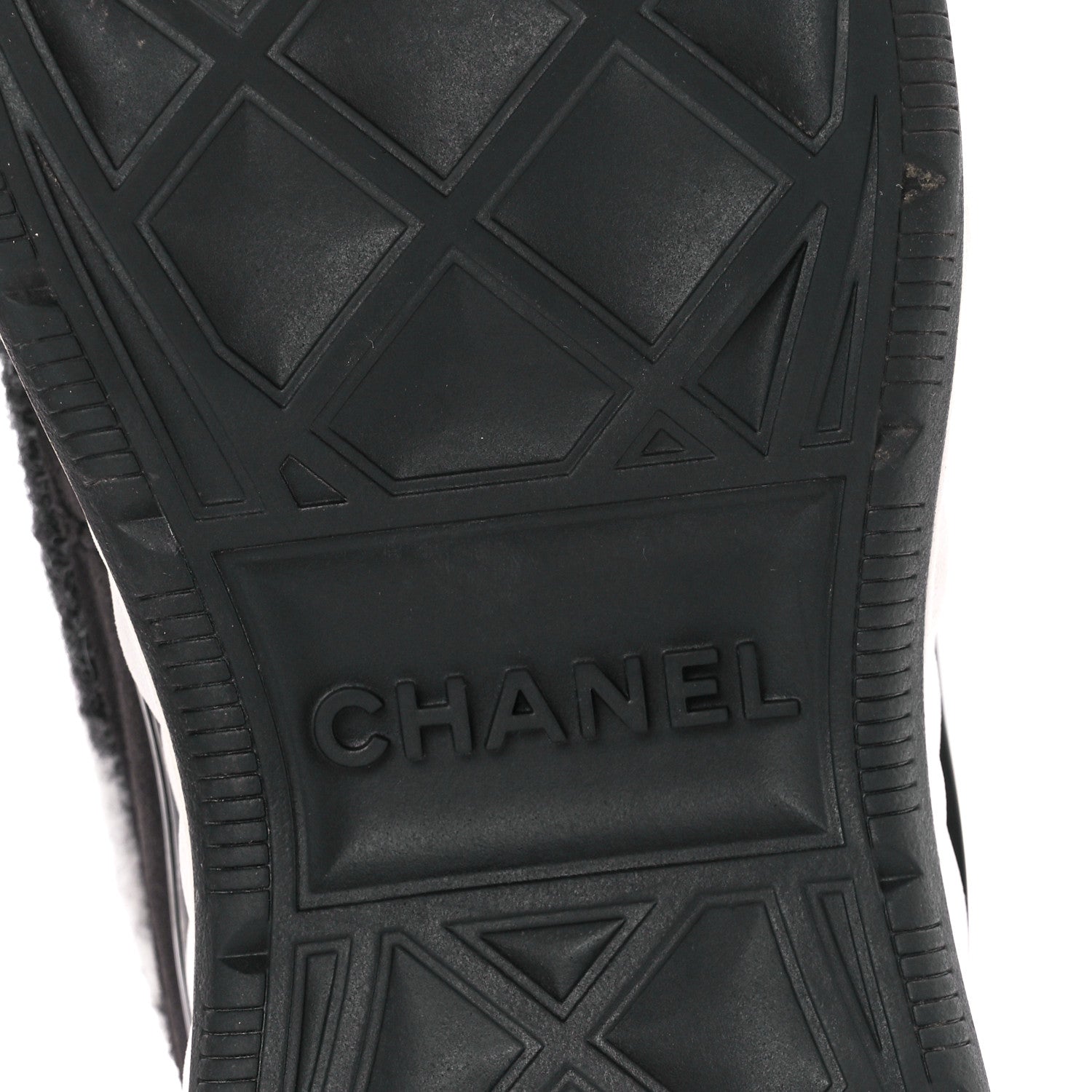 Chanel Suede Calfskin Mixed Fibers CC Sneakers 38.5 Grey 6 of 8