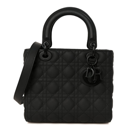 Christian Dior Ultra Matte Calfskin Cannage Medium Lady Dior Black 1 of 10