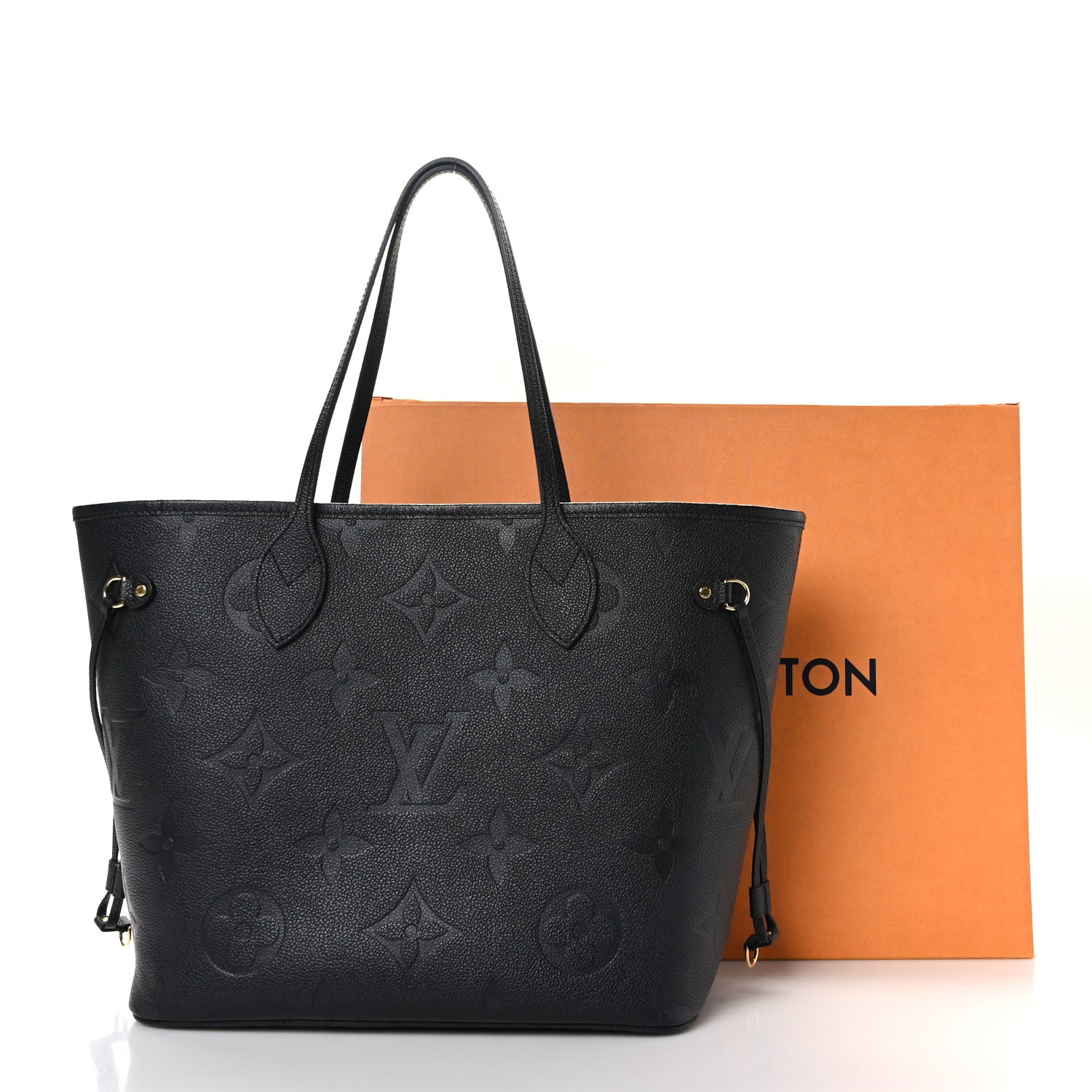 Louis Vuitton Empreinte Monogram Giant Neverfull MM Black 9 of 9