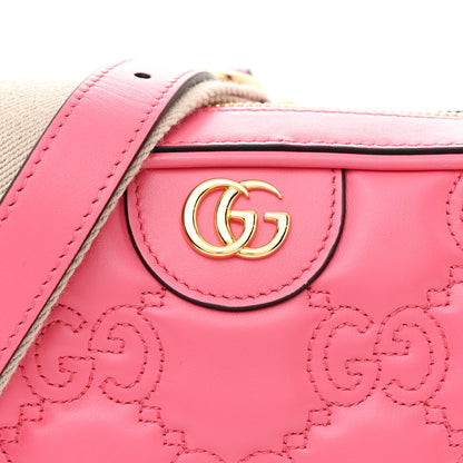 Gucci Calfskin GG Matelasse Small Shoulder Bag Rhodamine Pink Natural 8 of 10
