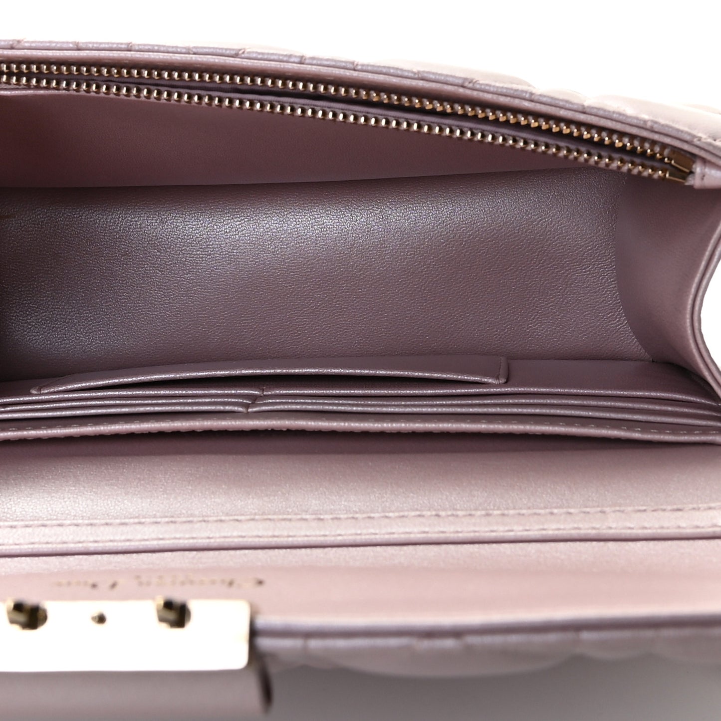 Pearly Lambskin Cannage Miss Dior Promenade Pouch Lotus