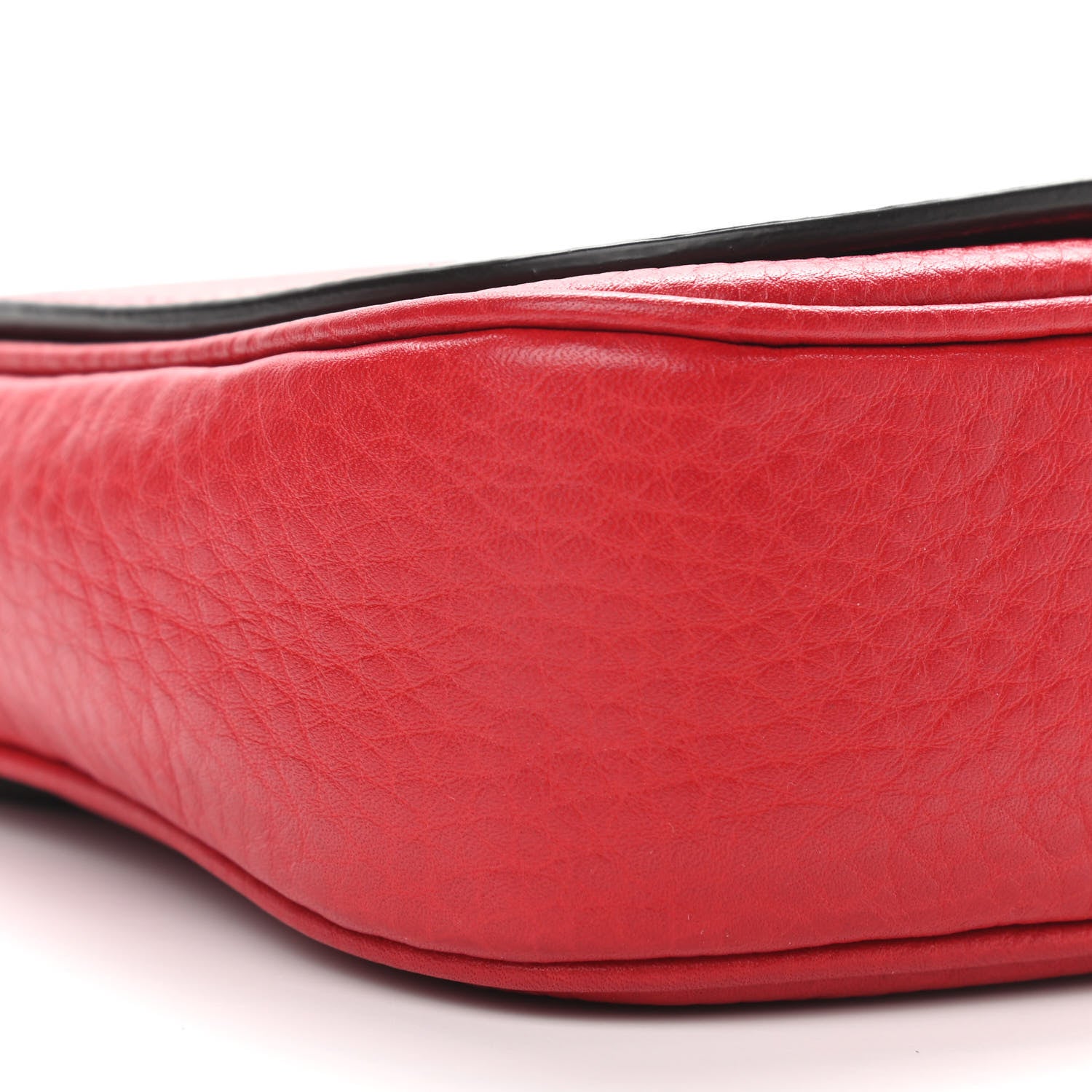 Gucci Pebbled Calfskin Small Soho Flap Crossbody Red 9 of 10
