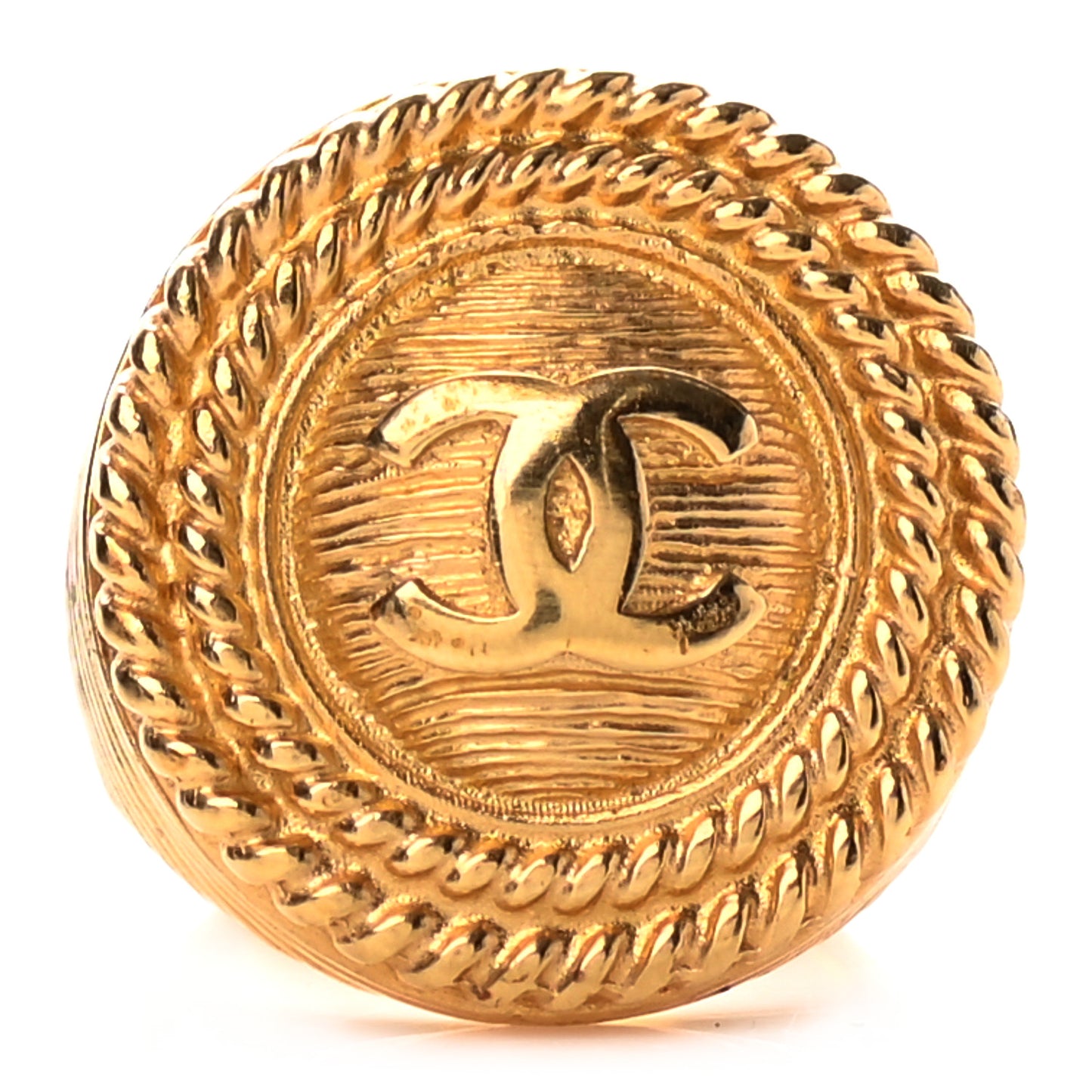 Metal CC Ring 7.5 Gold