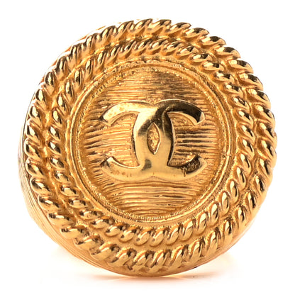 Chanel Metal CC Ring 7.5 Gold 1 of 5