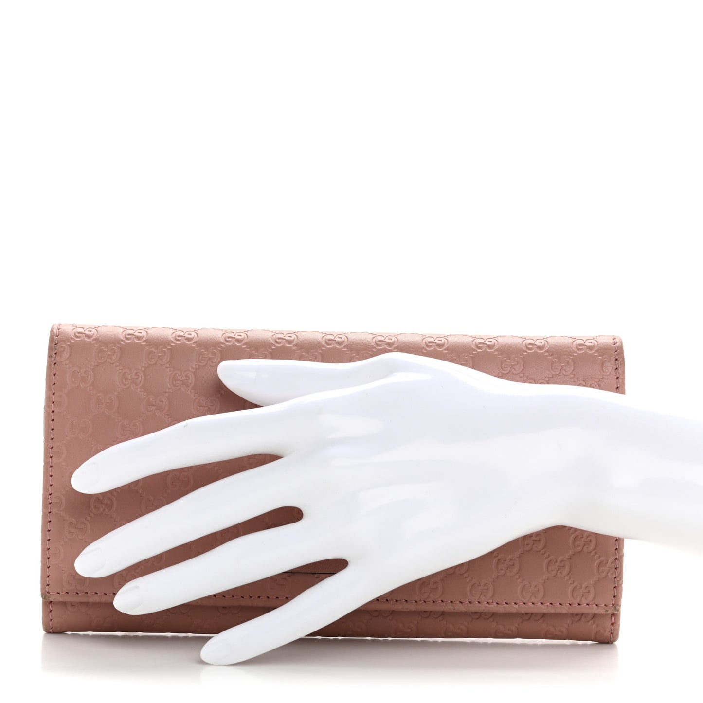 Soft Microguccissima Continental Wallet Soft Pink
