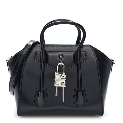 Givenchy Box Calfskin Mini Lock Antigona Shoulder Bag Black 1 of 9