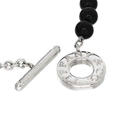 Tiffany Sterling Silver Black Onyx Bead Toggle Bracelet 3 of 3