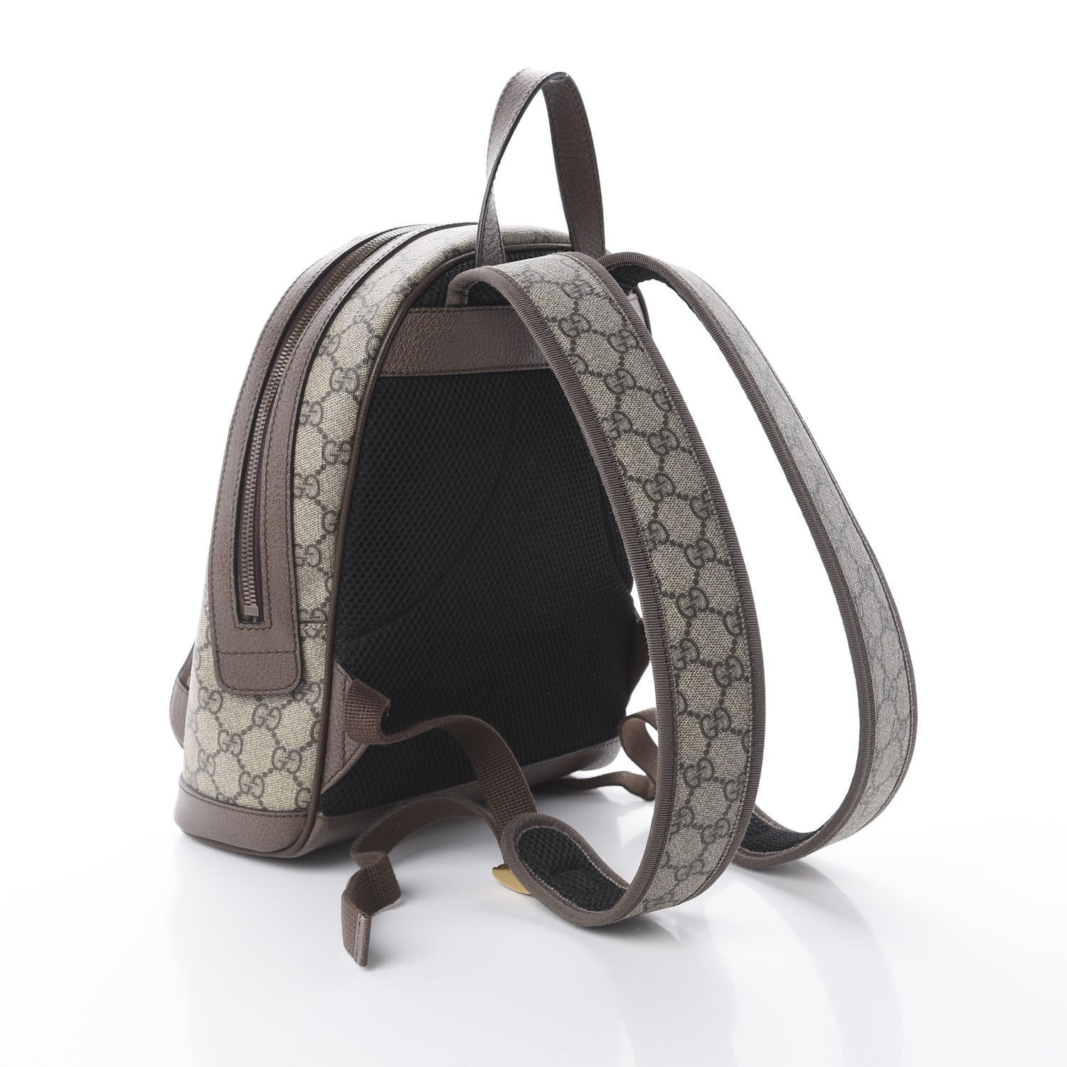 Gucci GG Supreme Monogram Calfskin Web Small Ophidia Day Backpack Beige Ebony New Acero 2 of 8