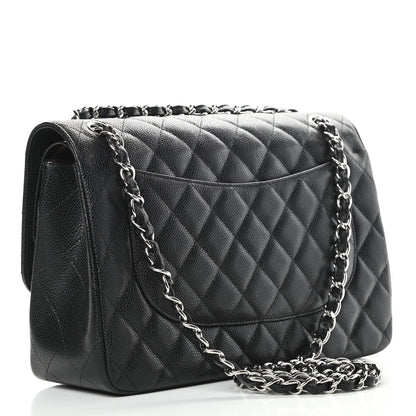 Chanel Caviar Quilted Jumbo Double Flap Black 4 of 13