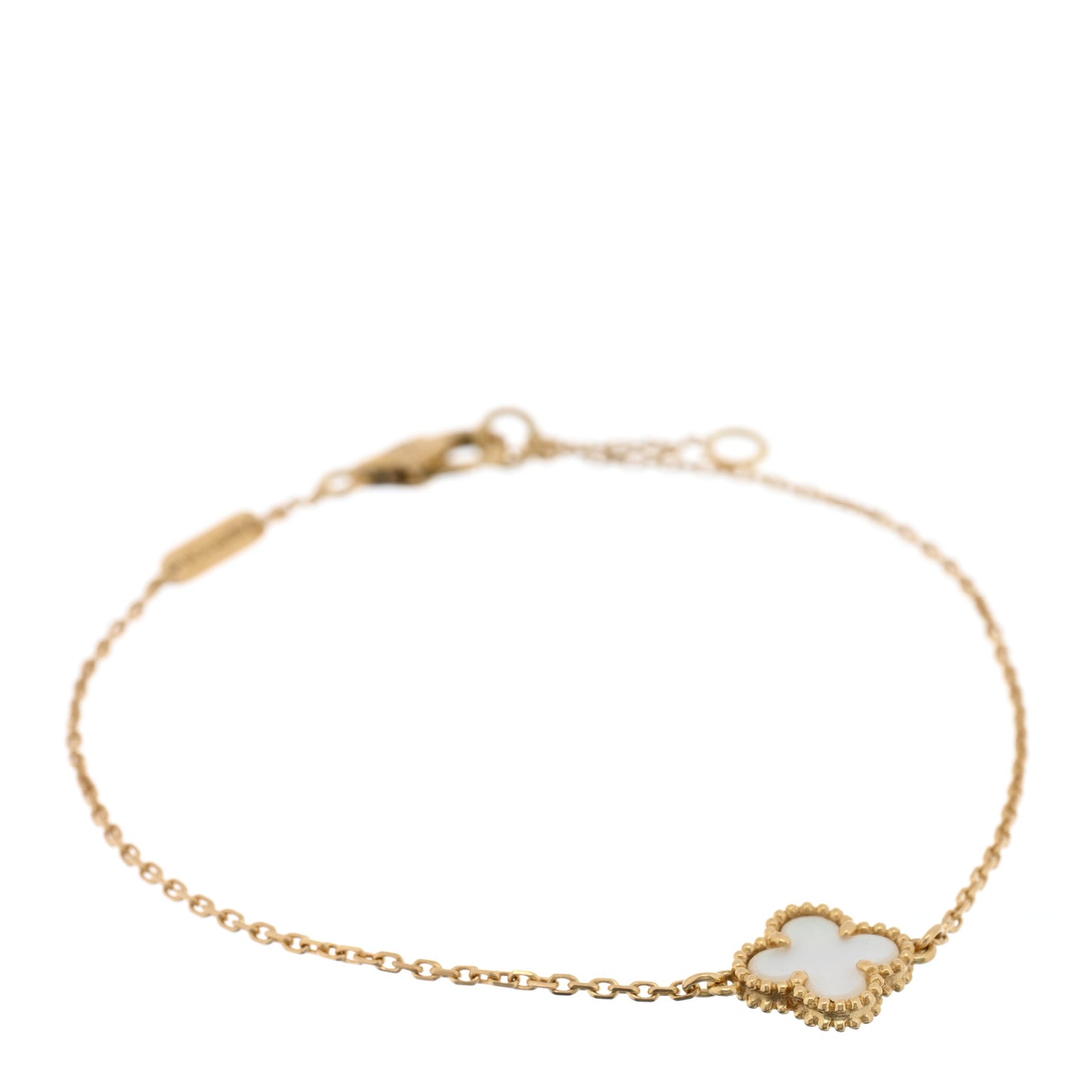 18K Yellow Gold Mother of Pearl Sweet Alhambra Bracelet