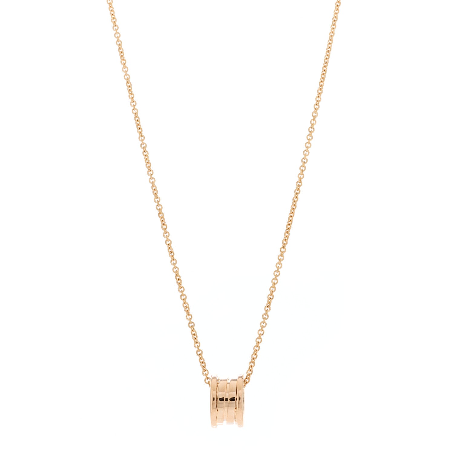 Bulgari 18K Rose Gold B.Zero1 Pendant Necklace 1 of 7
