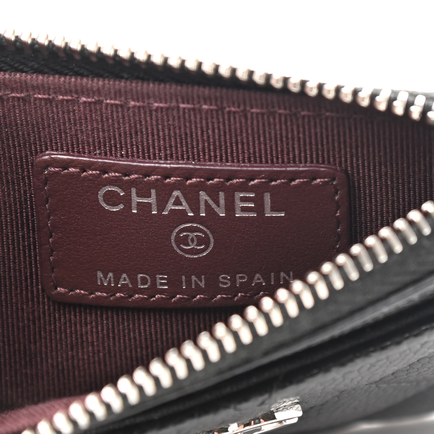 Chanel Caviar Quilted CC Zip Card Holder Black 7 of 8