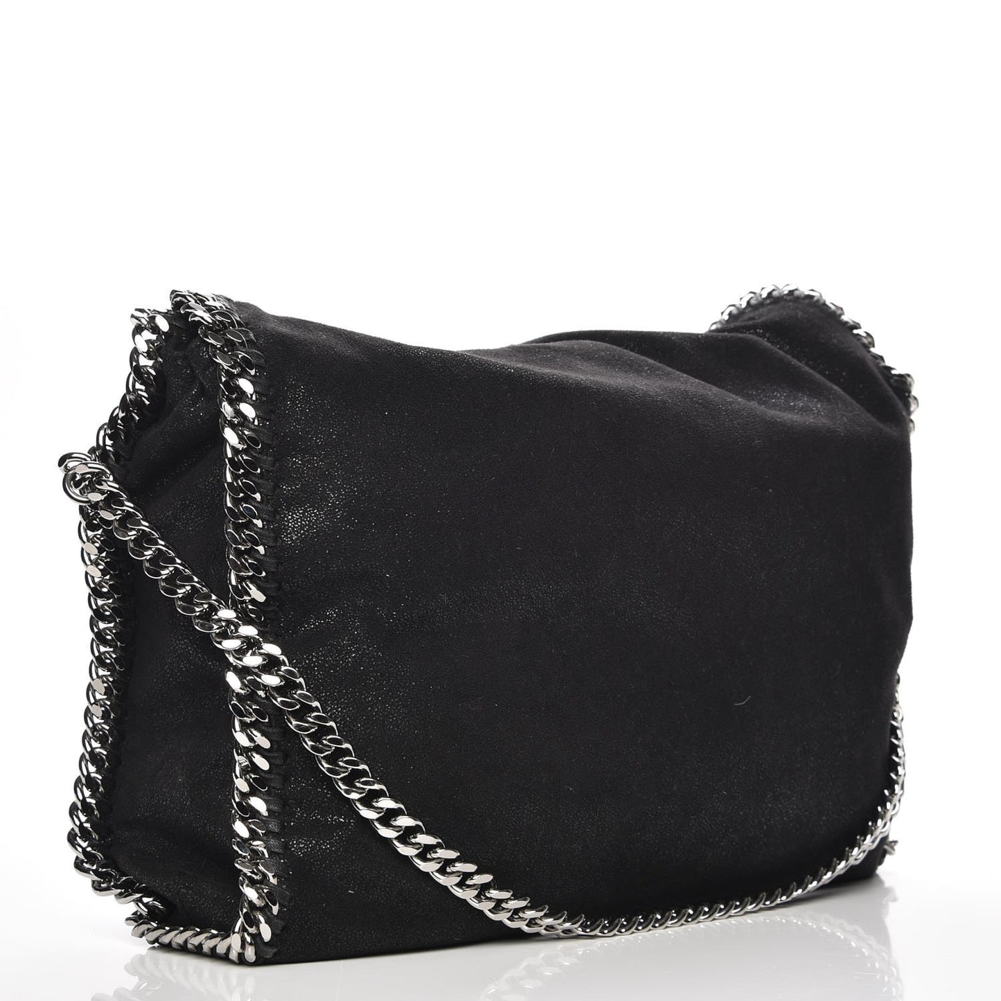 Shaggy Deer Falabella Fold Over Tote Black