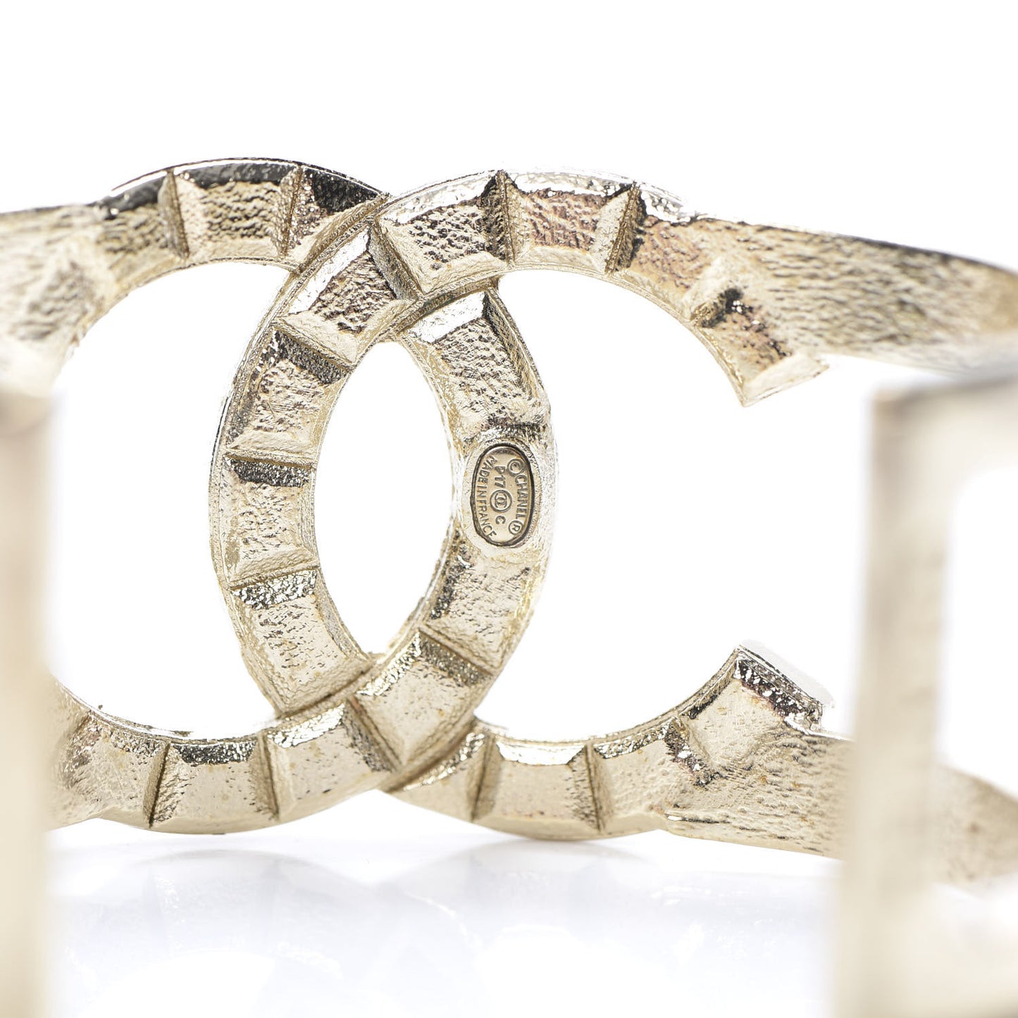 Metal Studded CC Cuff Gold