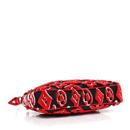 Louis Vuitton X UF Tufted Monogram Pochette Accessories Black Red 4 of 13