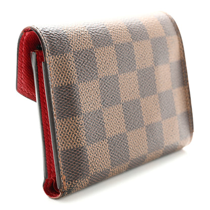 Louis Vuitton Damier Ebene Victorine Wallet Red 3 of 13