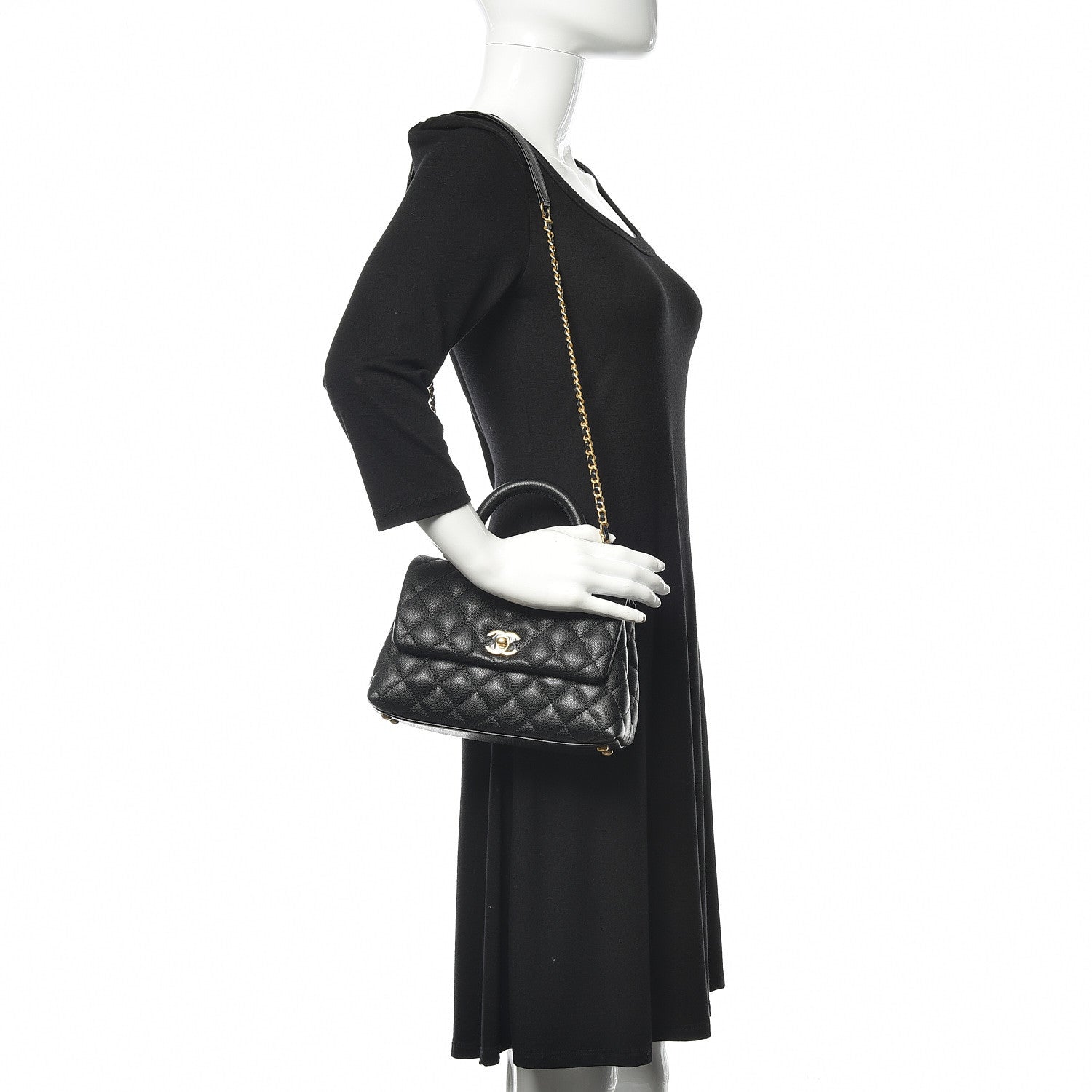 Chanel Caviar Quilted Mini Coco Handle Flap Black 2 of 11