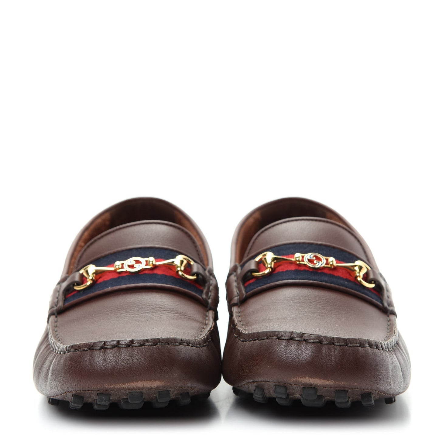 Soft Clove Calfskin Web Mens Horsebit Driver Loafers 10.5 Cocoa