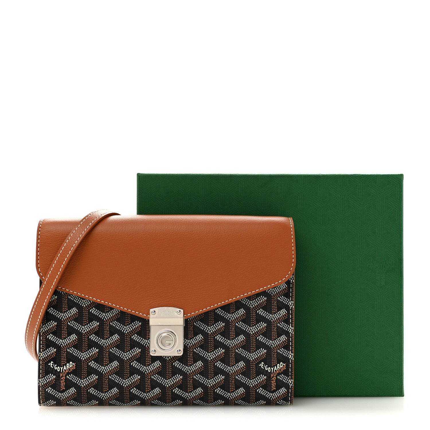 Goyard Goyardine Calfskin Chypre Wallet Pouch Black Gold 1940014
