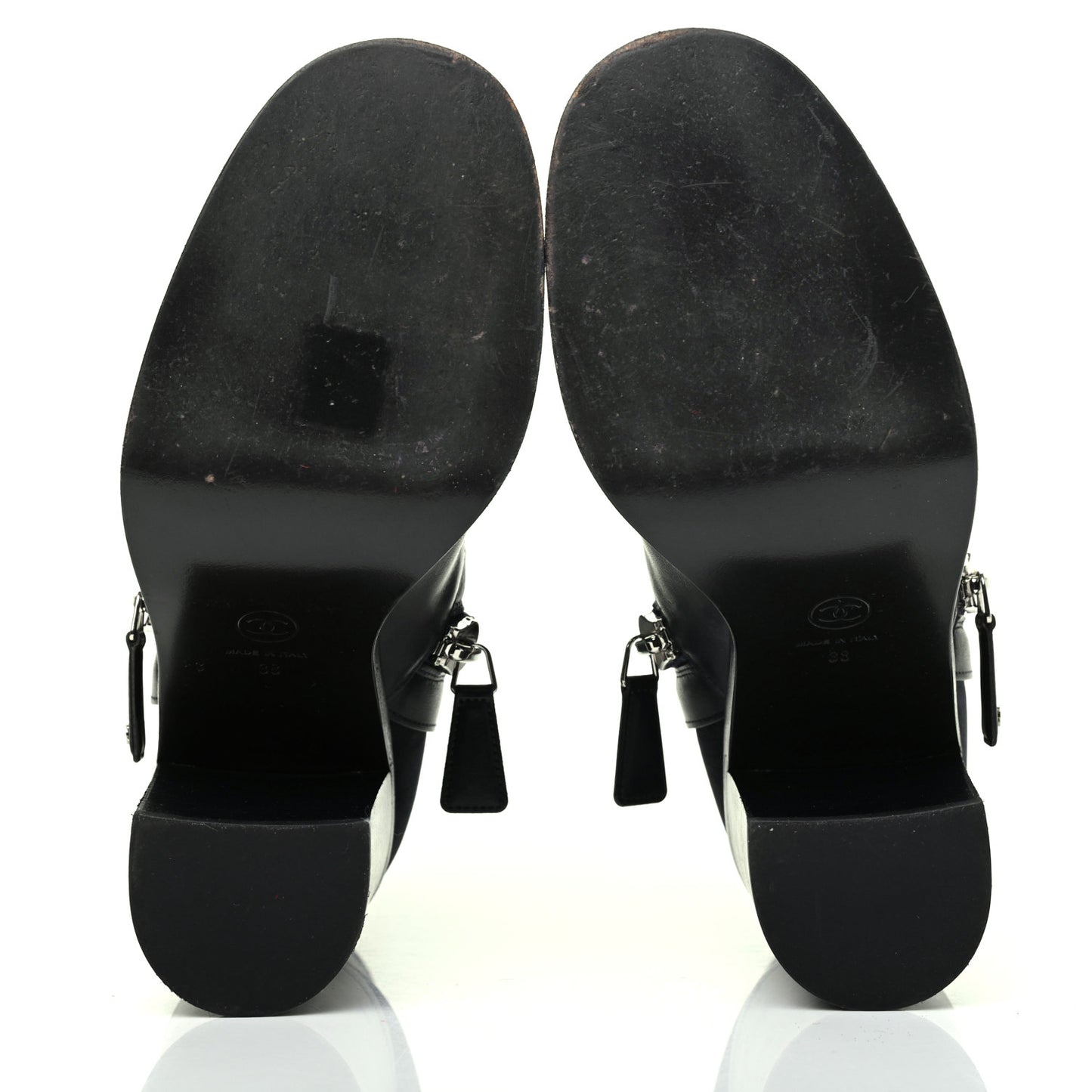 Calfskin Patent Cap Toe Short Ankle Boots 38 Navy Black
