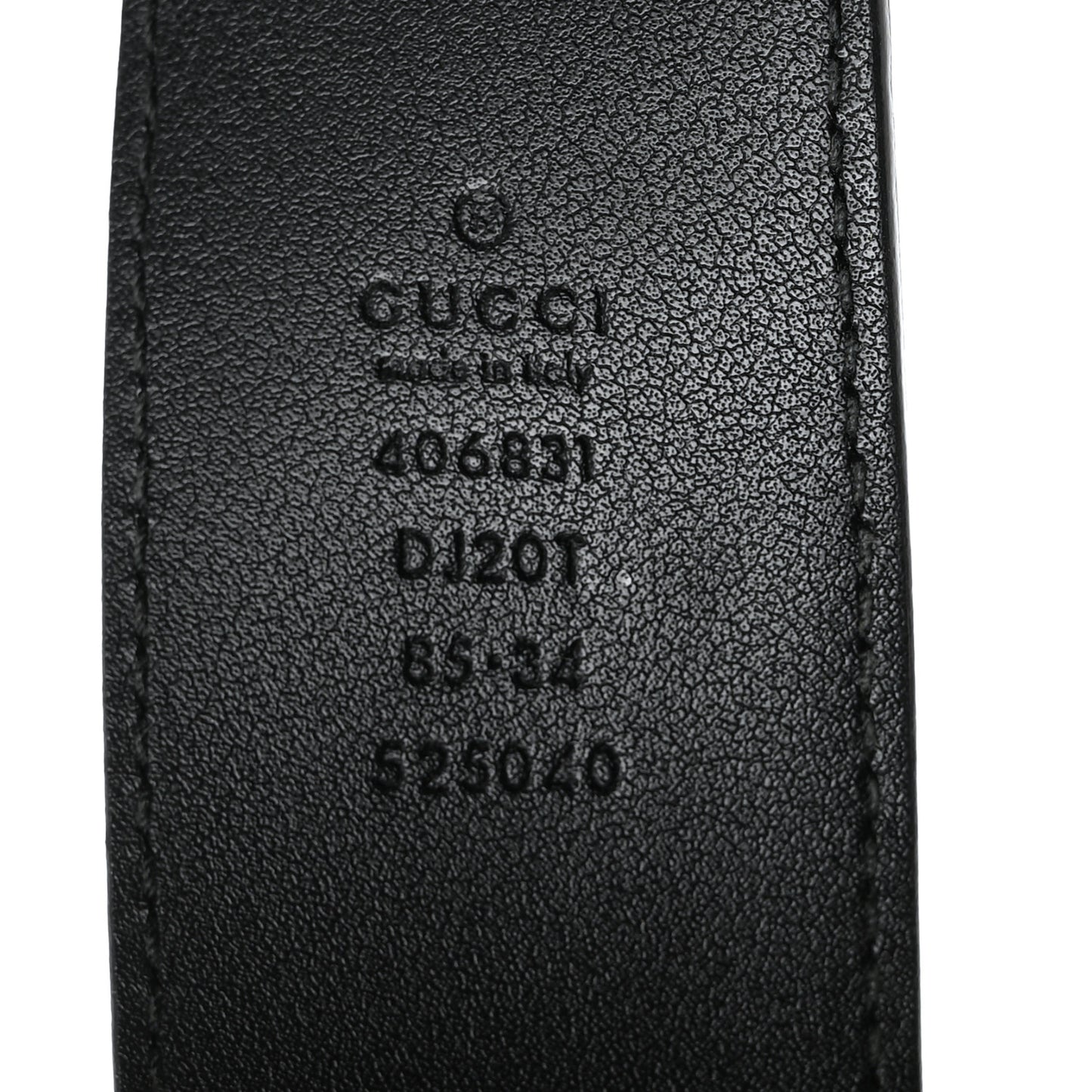 Textured Calfskin Double G 40mm Belt Black
