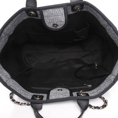 Chanel Woven Straw Raffia Large Deauville Tote Charcoal 6 of 8
