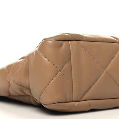 Chanel Lambskin Quilted Chanel 19 Shopping Bag Beige 9 of 10
