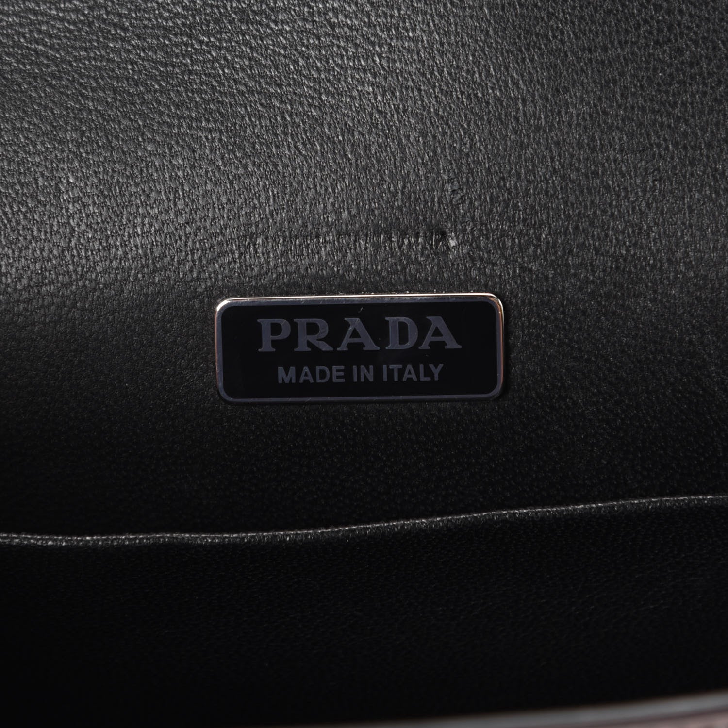 Prada Metallic Vitello Saffiano Cahier Bag Ferro Black 6 of 8